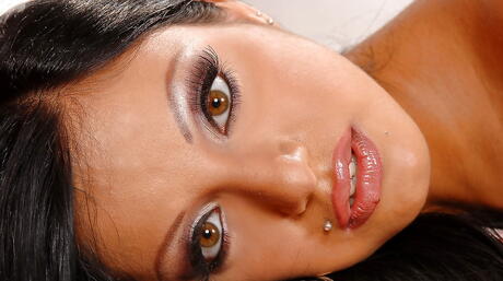 Luscious hungarian cutie Kyra Black in undies showing small tits and vagina 