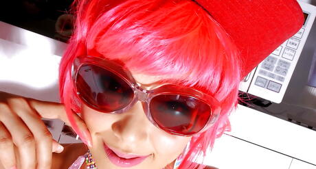 Amazing japanese Yua Aida shows big hooters and hairy twat 