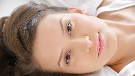 Slim dark hair teen Lisa M. reveals big knockers and sexy ass 