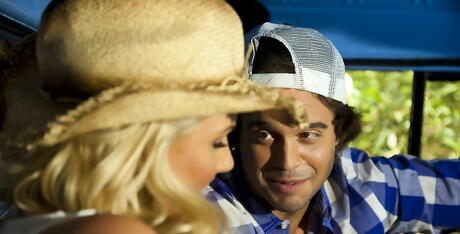 Curious american Phoenix Marie in hot underwear drilled in her bald pussy after good suck outside