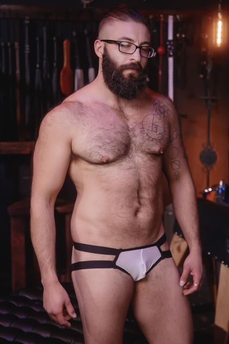 Tattooed american pornstar Charlotte Sartre gets her pussy and ass fucked in a dungeon