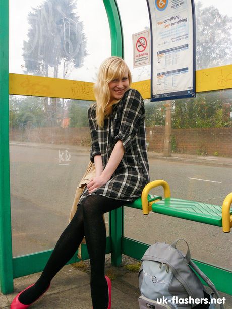 Blond british,irish doll Satine Spark exposes her amazing racks and masturbates outdoors