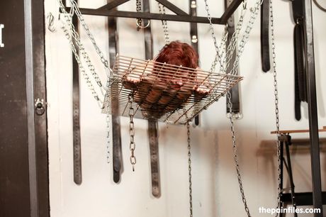 Redhead sub Bemby gets her pussy toyed by a dominant man