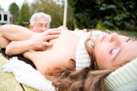 Blond hungarian teen Bunny Babe gets her pussy fucked outdoors