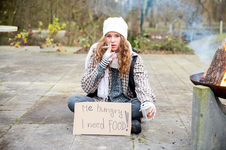 Blond hungarian teen Bunny Babe gets her pussy fucked outdoors