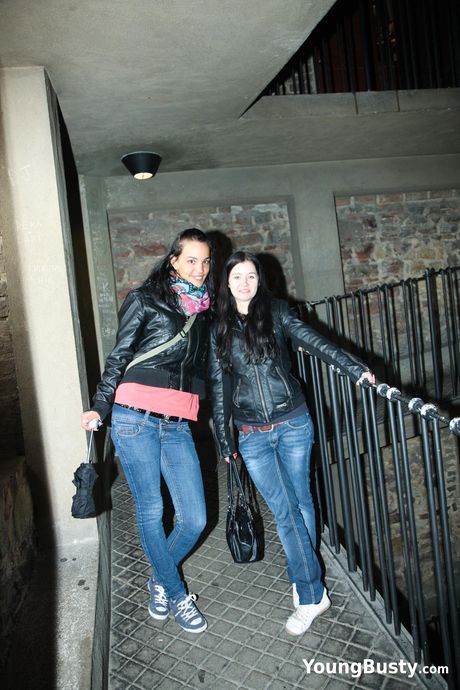 Brunet belarusian teen Naomi G gets her pussy licked outdoors by her lesbian GF