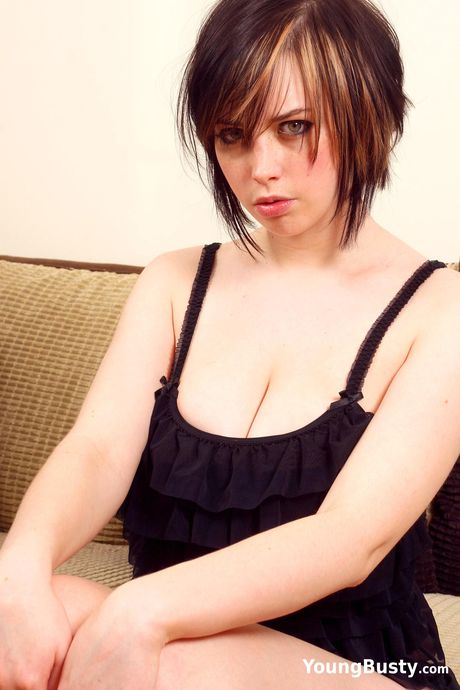 Busty british teen Louisa Lockhart presents her amazing juggs and fingers herself