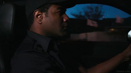 Hot american,filipino covergirl Kendra Spade gets caught texting and gets fucked by a police officer