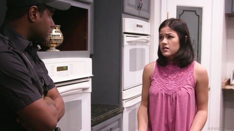 Hot american,filipino covergirl Kendra Spade gets caught texting and gets fucked by a police officer