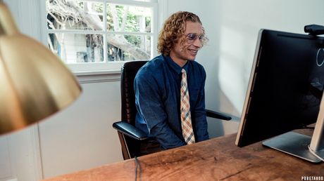 Youthful ebony Ana Foxxx presents her cute black ass and her juicy pussy