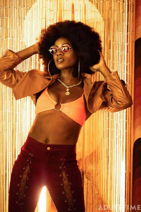 Ebony american babe Ana Foxxx has her pussy teased and fucked by her white BF