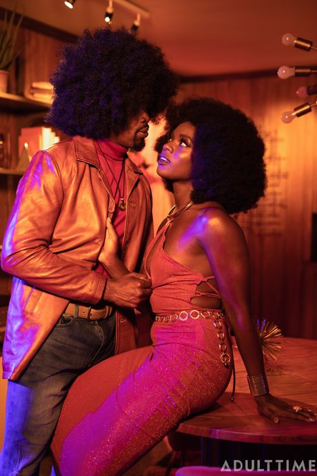 Ebony american babe Ana Foxxx has her pussy teased and fucked by her white BF