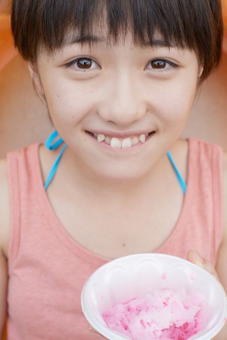 Asian beauty Haruka Kudo shows her nice tits and poses in a solo