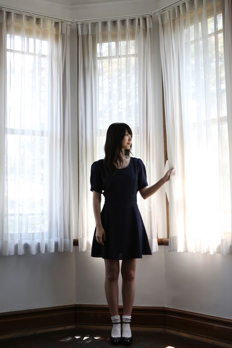 Asian beauty Airi Suzuki flaunts her tiny tits and poses in a solo