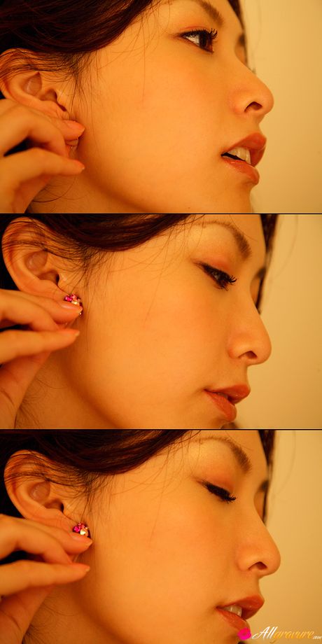 Perfect Asian teen Nao Nagasawa displays her amazing racks and poses in a solo