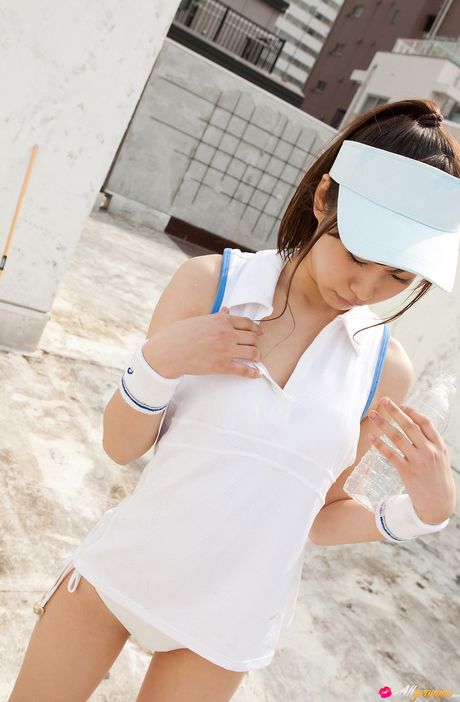 Fantastic japanese covergirl Kana Yuki displays her petite small tits and her tight pussy in a solo