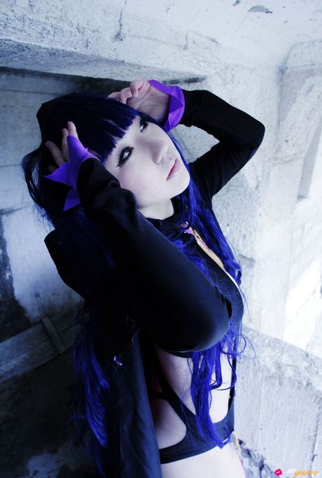 Asian stunner Saku shows her large boobs and poses in a solo