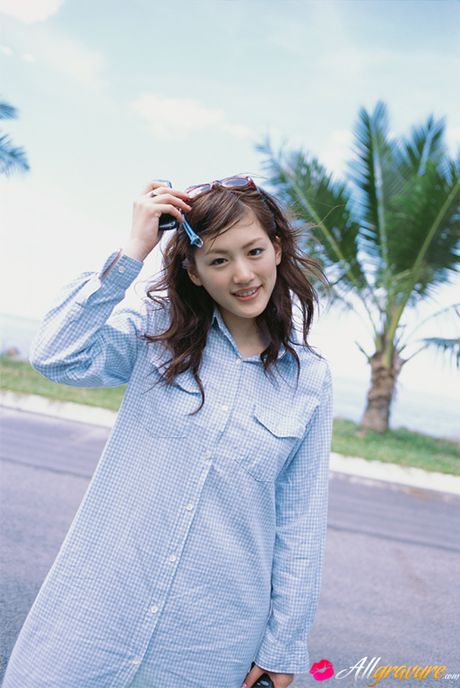 Nice Asian Haruka Ayase displays her massive tits and her bald pussy in a solo