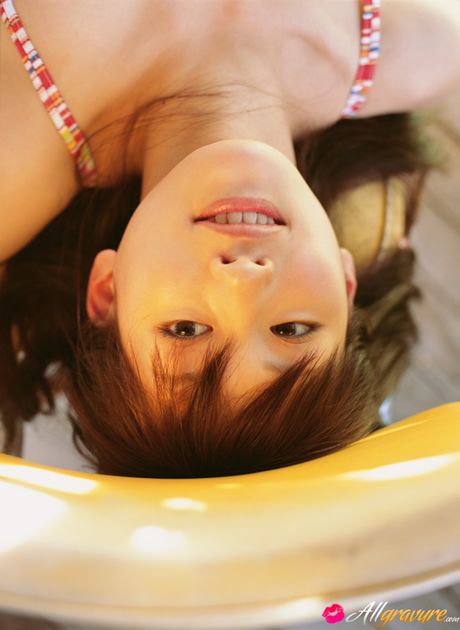 Nice Asian Haruka Ayase displays her massive tits and her bald pussy in a solo