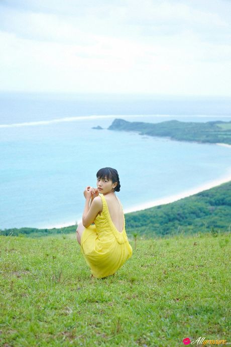 Asian cutie Haruna Kawaguchi exhibits her amazing juggs and poses in a solo