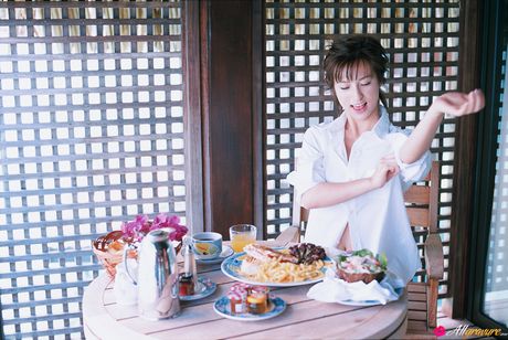 Asian stunner Kasumi Nakane demonstrates her huge tits and poses in a solo