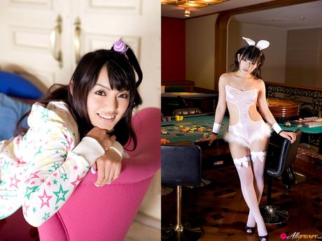 Den asiatiske covergirl Mizuki Oshima tager sin bh og trusser af