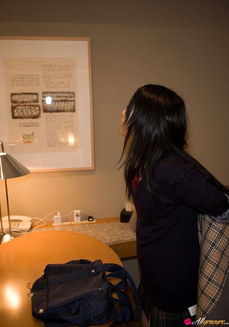 A: Lovely Asian teen Rinka flaunts her hot body and poses in a solo