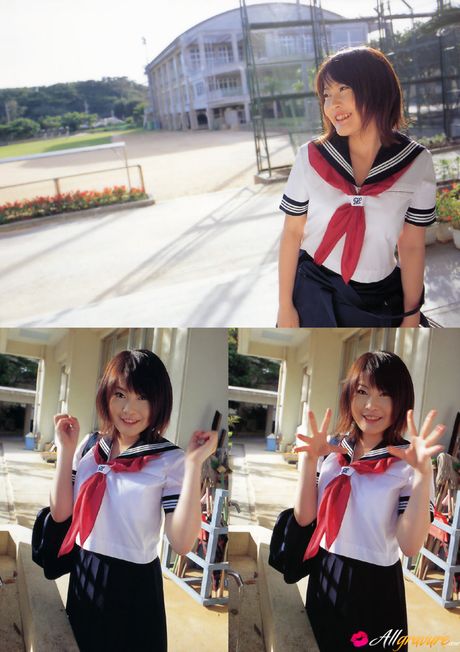 Asian teen Momo Ichii strips off on a sofa confidently