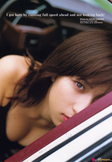 Asian teen Kasumi Nakane gets naked on a chair in a black dress