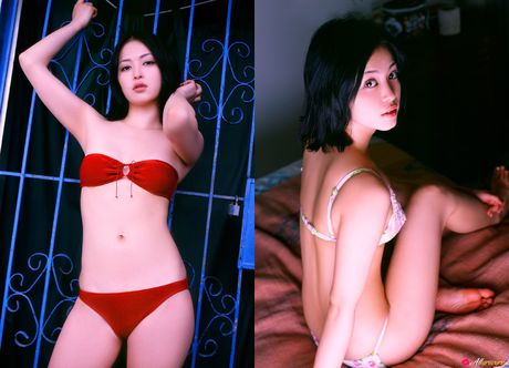 Great Asian babe Mayuko Iwasa exhibits her small tits and hot ass in a solo