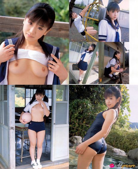 Asiatisk teenager Alice Ogura præsenterer sine fantastiske bryster og viser sin perfekte krop i en solo