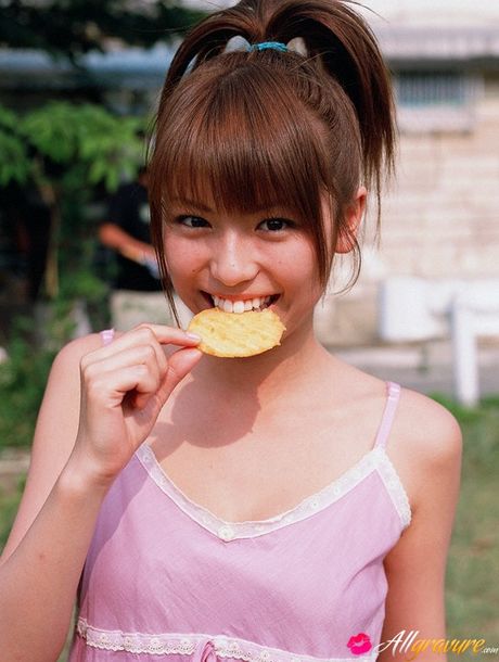Wonderful japanese teen Chinatsu Wakatsuki demonstrates her small tits and exhibits her nudity on the beach