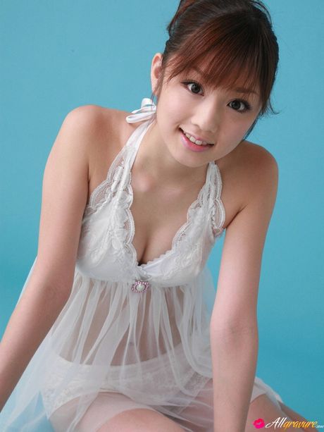 Brilliant japanese stunner Yuko Ogura exhibits her small tits and poses in a solo