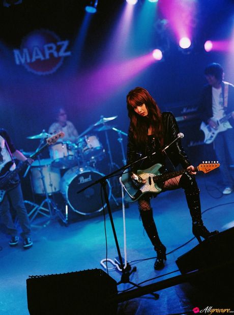 Wonderful Asian teen Nozomi Sasaki shows her huge tits and her hairy pussy