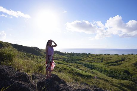 Asian cutie Asada Mai models a bikini in a field of wheat