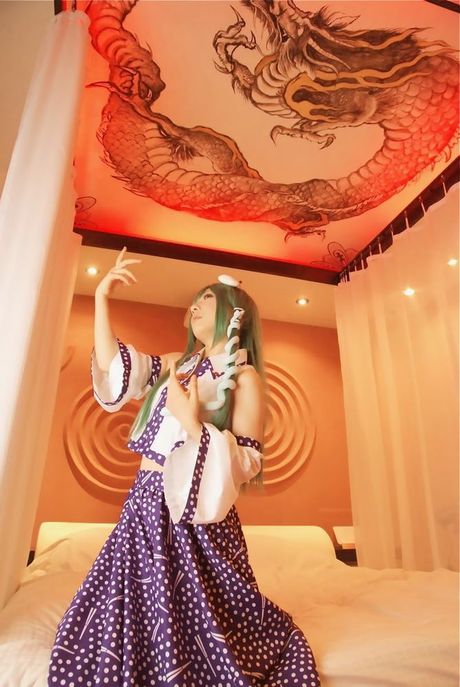 Asian girl Misaki Hanamura demonstrates her teeny tits and poses in a solo