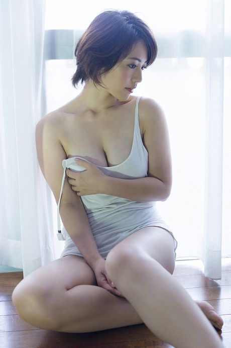 Bikini clad Sayaka Isoyama shows off her large boobs and hot ass