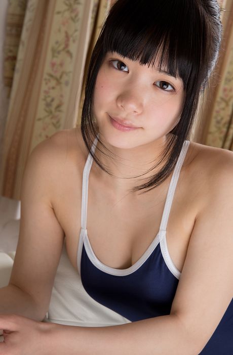 Great Asian teen Eri Sasaki takes off her swimsuit and goes naked for the camera