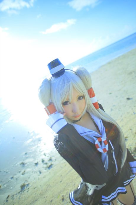 Perfect Asian teen Saku poses in her red stockings and a hat