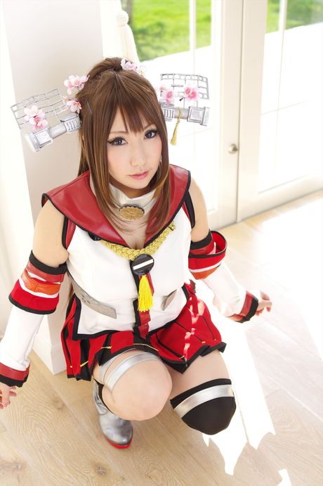 Asian doll Saku exposes her small boobs and bald pussy in a solo