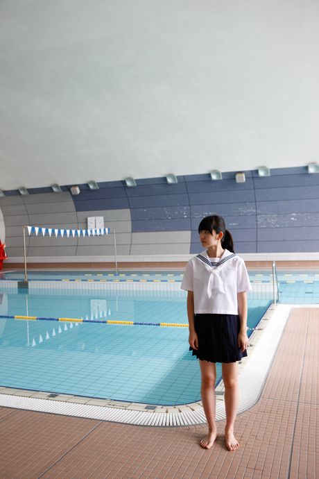 Stunning Asian Airi Suzuki strips her school uniform and reveals her natural small tits