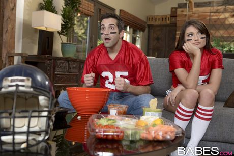 Naughty american doll Adria Rae gets her pussy eaten out and boned by a delivery guy