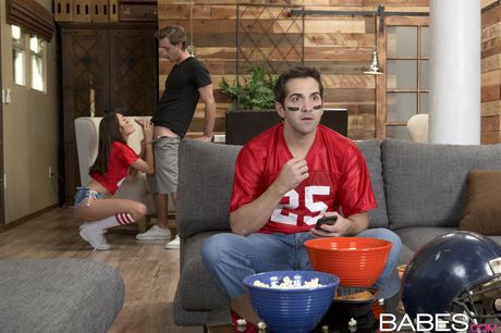 Naughty american doll Adria Rae gets her pussy eaten out and boned by a delivery guy