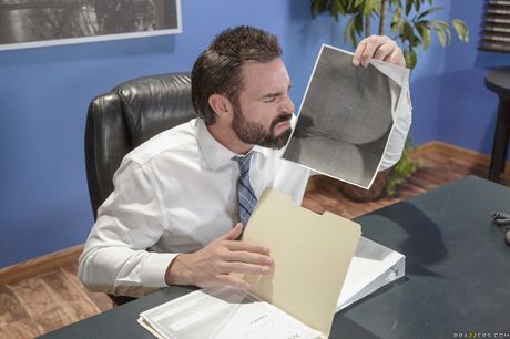 Big tits office slut Jessa Rhodes is sucking and fucking