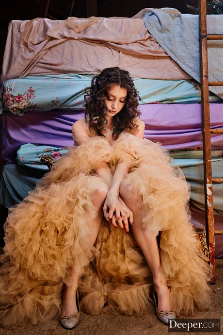 Stunning russian brunette Elena Koshka gets double fucked during a threesome