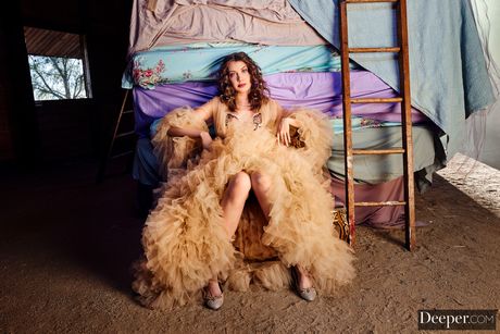 Stunning russian brunette Elena Koshka gets double fucked during a threesome