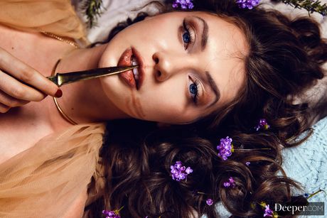 Stunning russian brunette Elena Koshka gets double fucked during a threesome