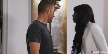 Ebony american wife Ana Foxxx gets her asshole plugged by a white dude