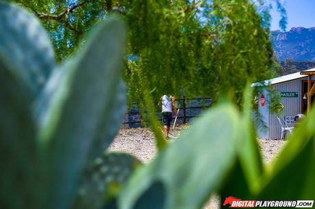 素晴らしいアメリカ人美女アリア・アレクサンダーが屋外でオマンコを舐められ、チンコを突かれる