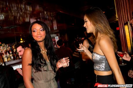 Excellent american,filipino black girl Harley Dean gets on top during sex with a white man